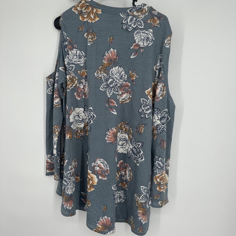 Bobeau Women's Floral Blouse‎ size 1X - Picture 6 of 6